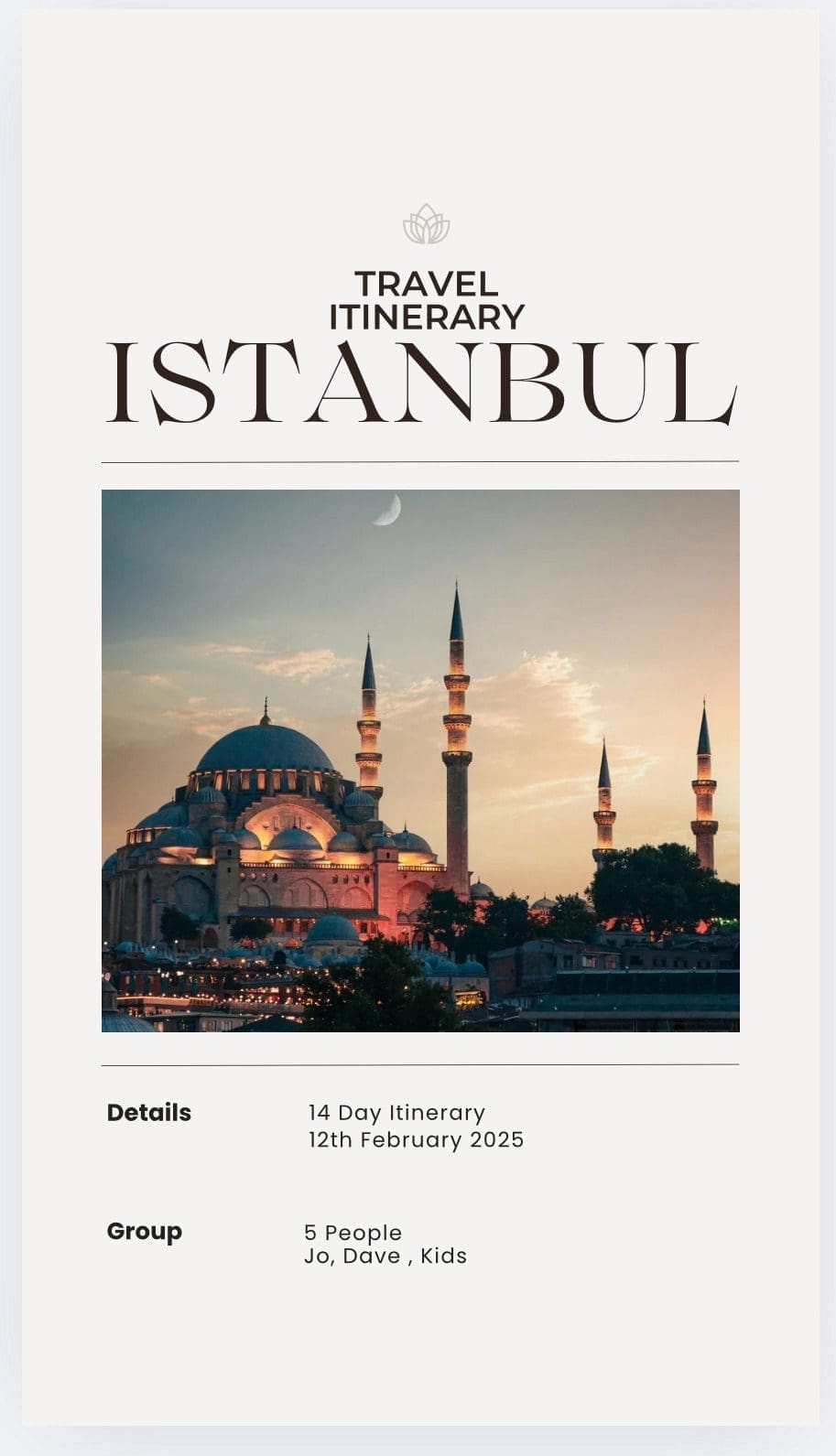 Free Canva Itinerary Template Download